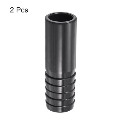 Harfington 2Pcs PVC Pipe Fitting 25mm Barbed x 25mm OD Spigot Straight Hose Connector Black