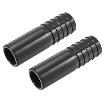 Harfington 2Pcs PVC Pipe Fitting 25mm Barbed x 25mm OD Spigot Straight Hose Connector Black