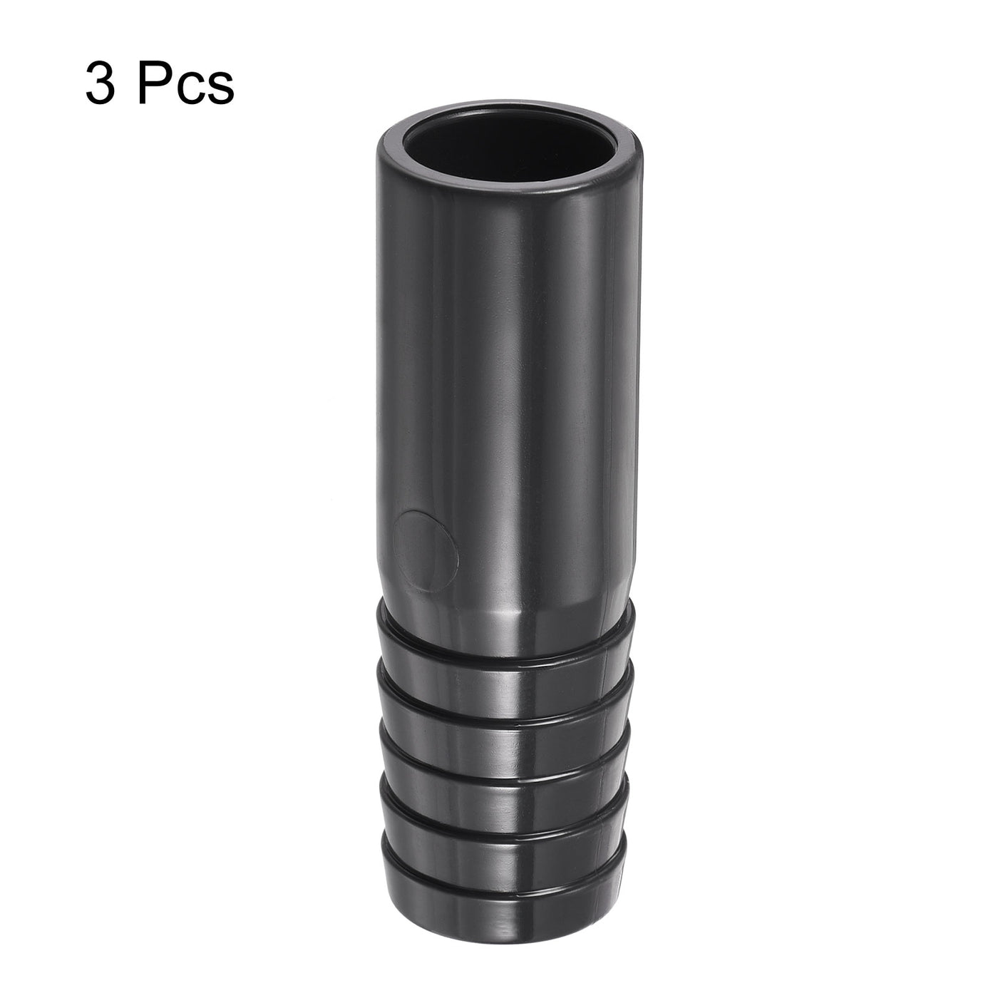 Harfington 3Pcs PVC Pipe Fitting 25mm Barbed x 25mm OD Spigot Straight Hose Connector Black