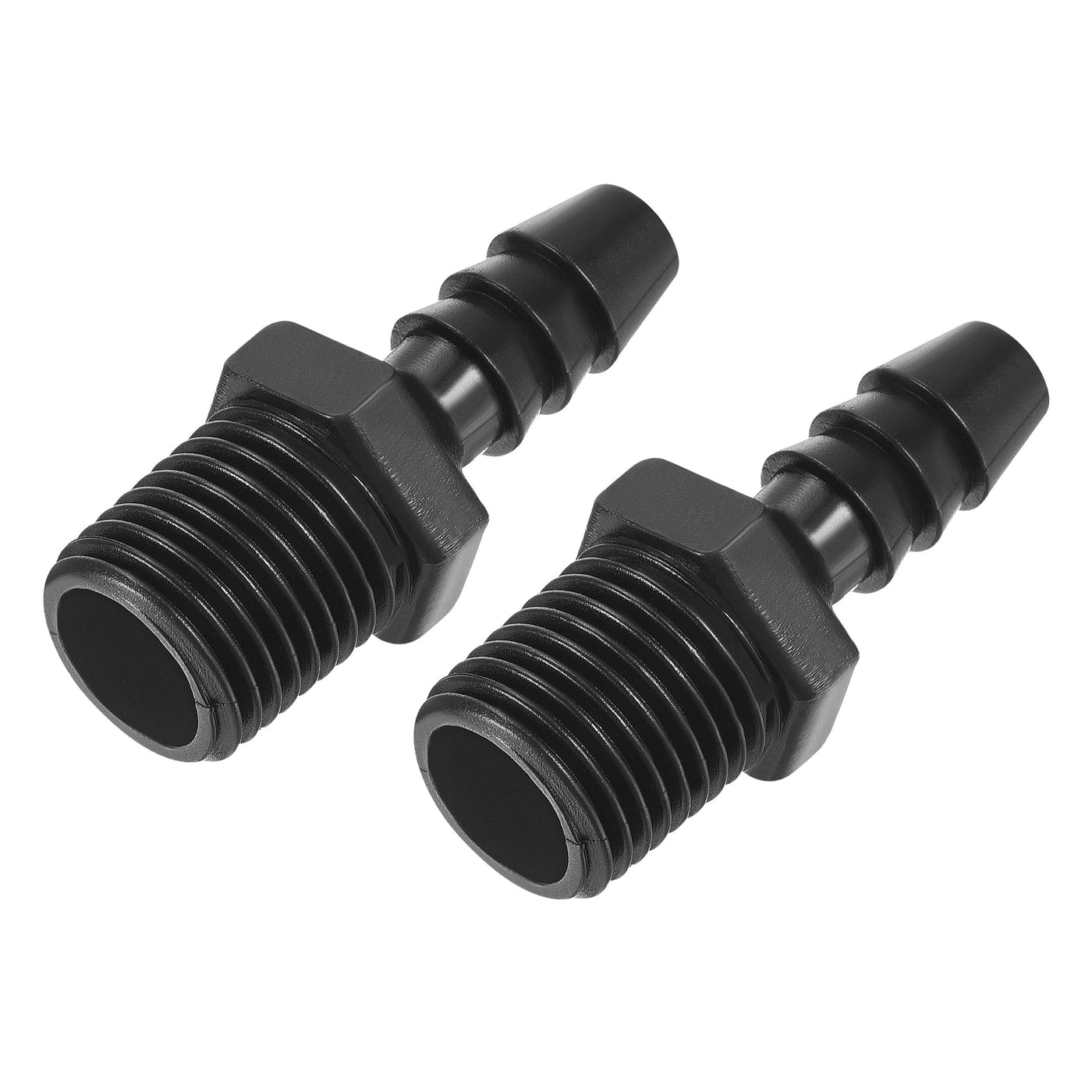 Harfington 2Stk. Kunststoff Schlauchanschlüsse 1/4" Widerhaken x 1/4" NPT Außengewinde Adapter Schlauchverbinder für Wasser Kraftstoff Luft