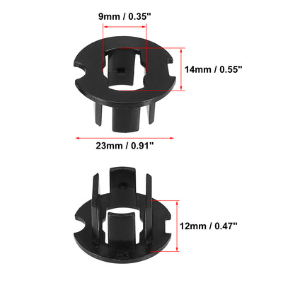 Harfington 2pcs H3 LED Headlight Adapter Base Bulb Sockets Retainer Holder Universal for Car Black