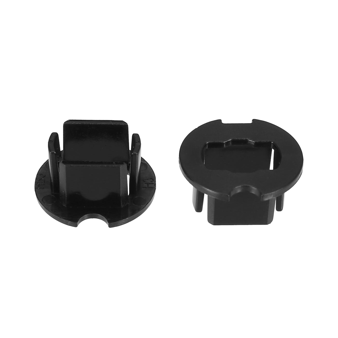 X AUTOHAUX 2pcs H3 LED Headlight Adapter Base Bulb Sockets Retainer Holder Universal for Car Black