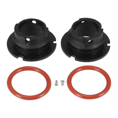 Harfington 2pcs 9007 9004 LED Headlight Adapter Base Bulb Sockets Retainer Holder Universal for Car Black