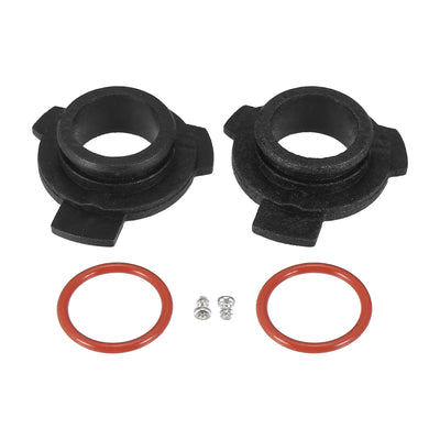 Harfington 2pcs 9012 HIR2 LED Headlight Adapter Base Bulb Sockets Retainer Holder Universal for Car Black