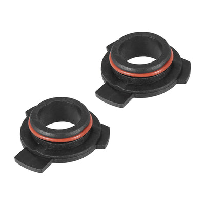 Harfington 2pcs 9012 HIR2 LED Headlight Adapter Base Bulb Sockets Retainer Holder Universal for Car Black