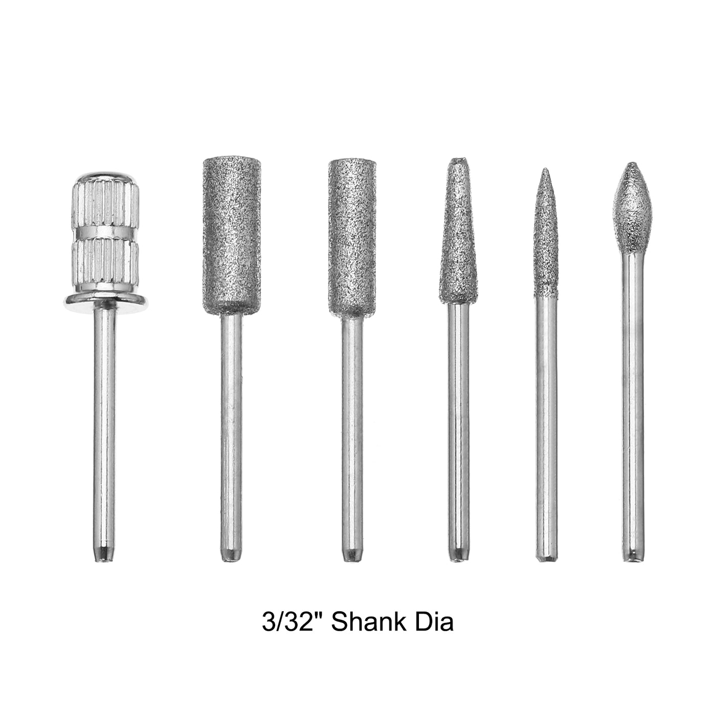 uxcell Uxcell Diamond Rotary Grinding Drill Bit Set 3/32" Shank Carving Accessories 12pcs