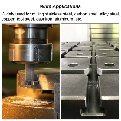 Harfington Uxcell 6mm Depth 30mm Cutting Dia 16mm Shank Carbide Tip 6 Flute T-Slot Milling Cutter