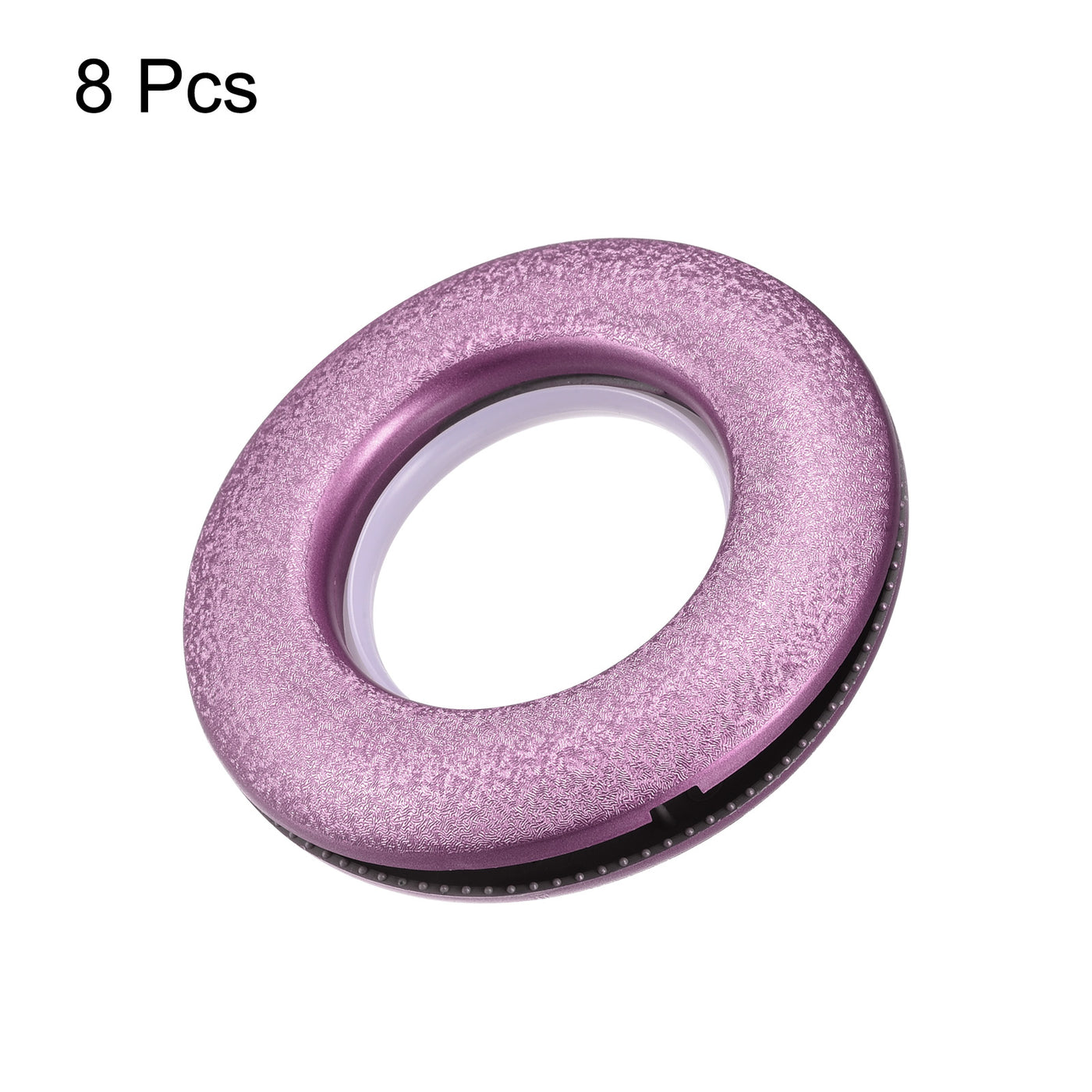 uxcell Uxcell Curtain Grommets, 1-9/16"(40mm) Inner Diameter, Low Noise Sliding Sheers Rings for Window Bathroom Curtain Rod, Purple, 8Pack