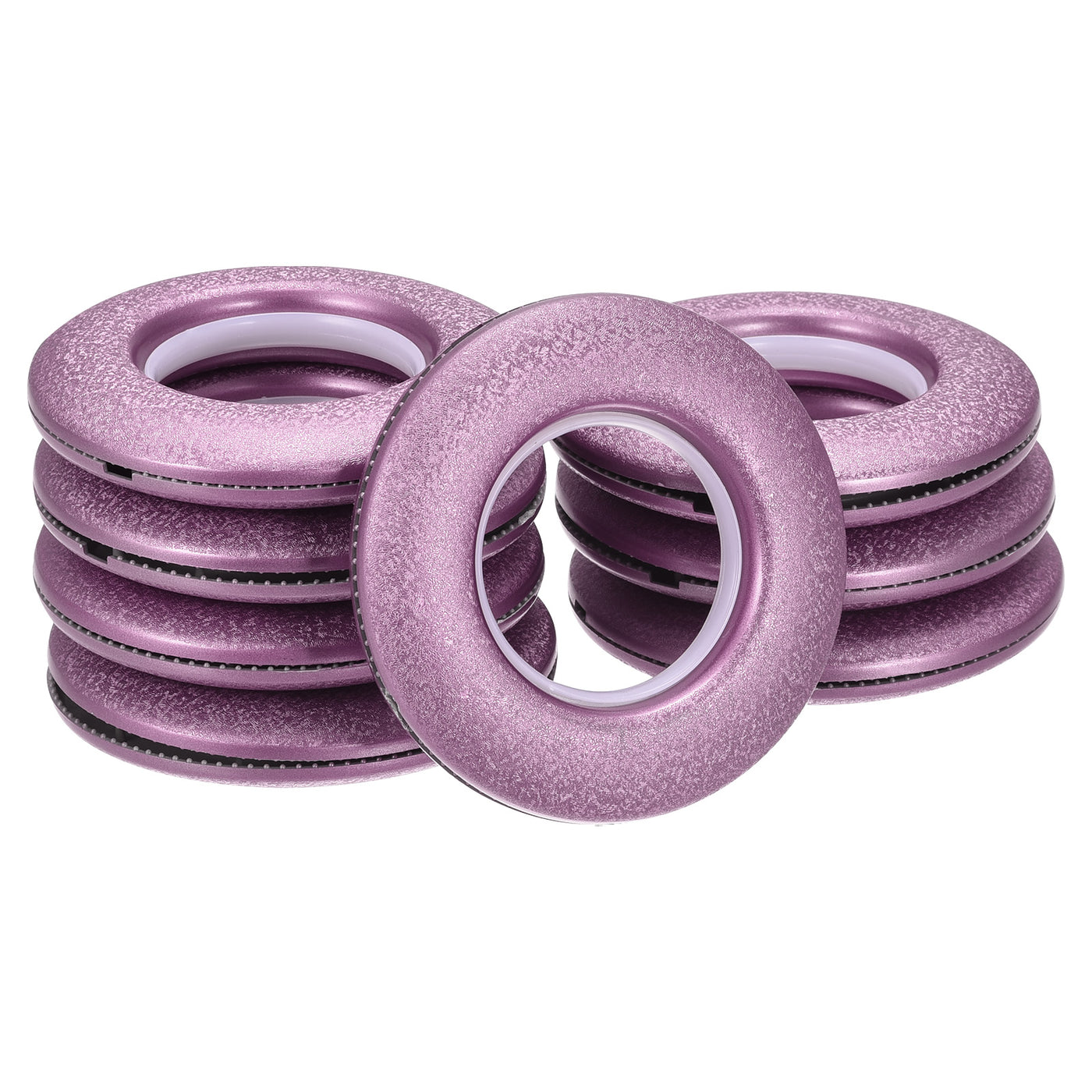 uxcell Uxcell Curtain Grommets, 1-9/16"(40mm) Inner Diameter, Low Noise Sliding Sheers Rings for Window Bathroom Curtain Rod, Purple, 8Pack