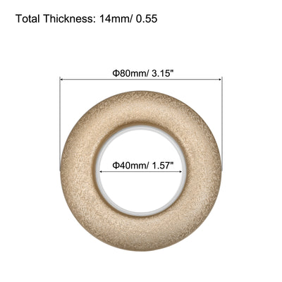 Harfington Uxcell 24Packungen Gardinenösen 1-9/16"(40mm) Innendurchmesser Geräuscharm Gleitringe für Fenster Badezimmer Gardinenstange Gold