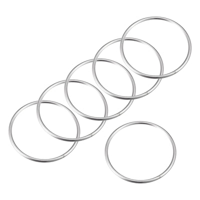 uxcell Uxcell 6 Stück O Ring 304 Edelstahl Geschweißter 100mm(3.94") Außendurchmesser 5mm Dicke