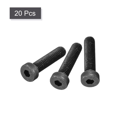 Harfington Uxcell Hex Socket Thin Head Cap Screw Bolts, Carbon Steel Screws