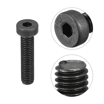 Harfington Uxcell Hex Socket Thin Head Cap Screw Bolts, Carbon Steel Screws