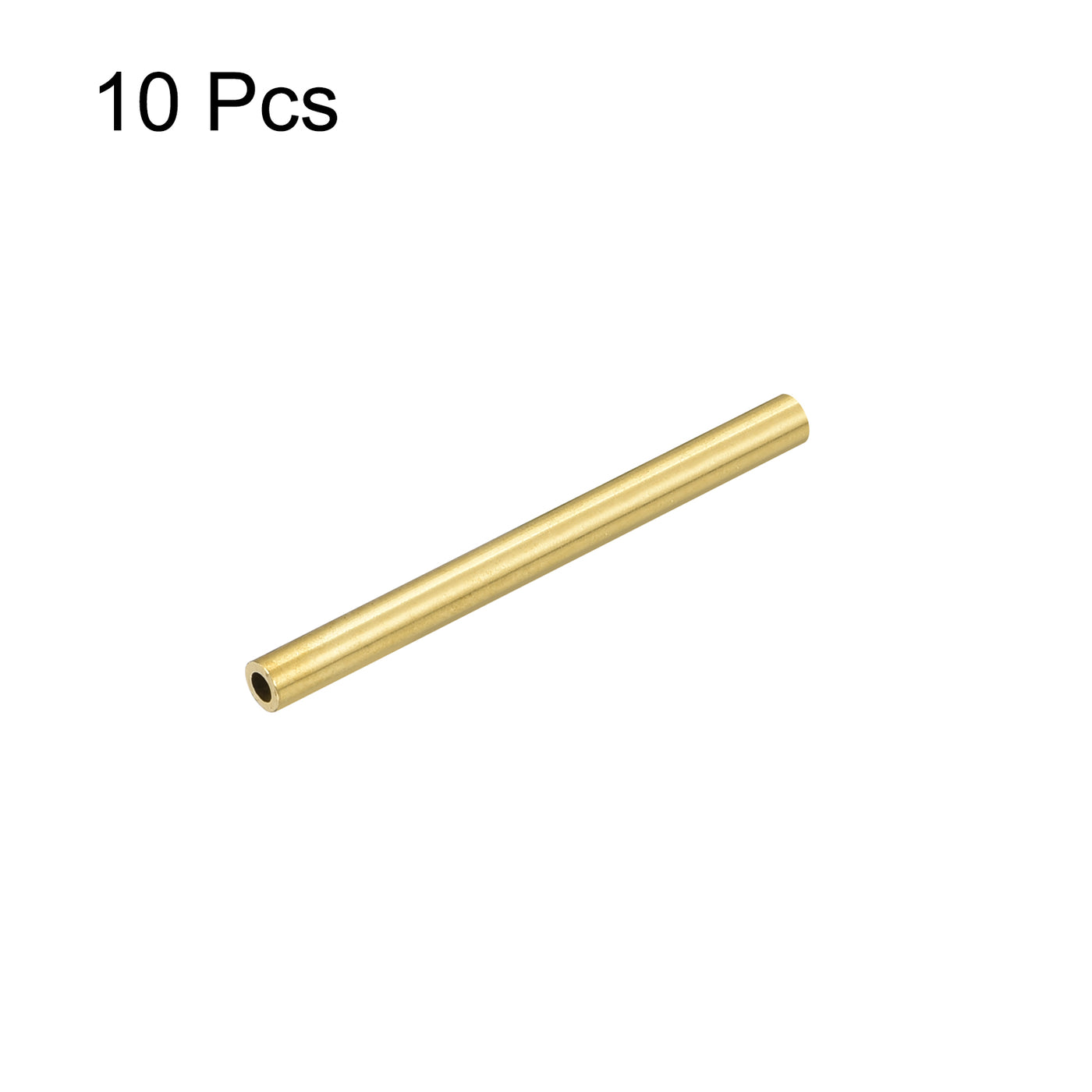 uxcell Uxcell 10Stk. Messingrohr 2,5mm Außendurchmesser 0,5mm Wanddicke 30mm lang Rohr für DIY