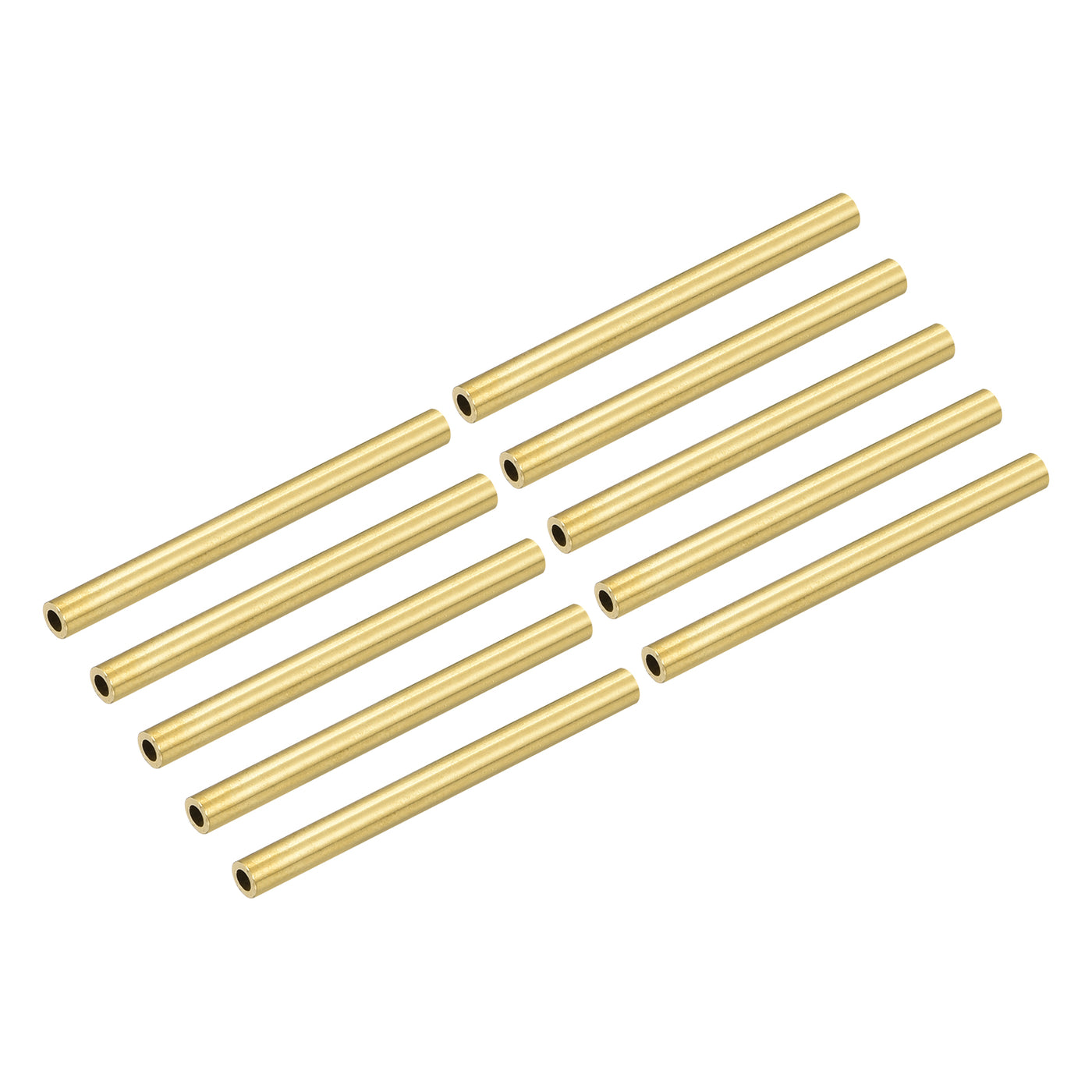 uxcell Uxcell 10Stk. Messingrohr 2,5mm Außendurchmesser 0,5mm Wanddicke 30mm lang Rohr für DIY