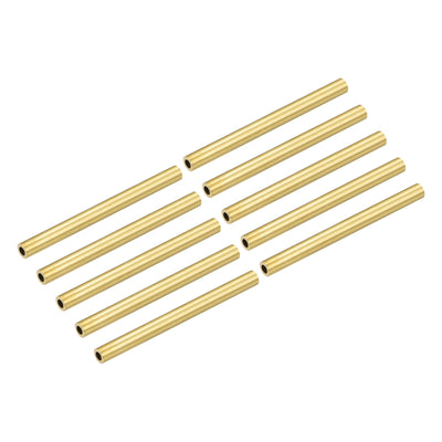 Harfington Uxcell 10Stk. Messingrohr 2,5mm Außendurchmesser 0,5mm Wanddicke 30mm lang Rohr für DIY