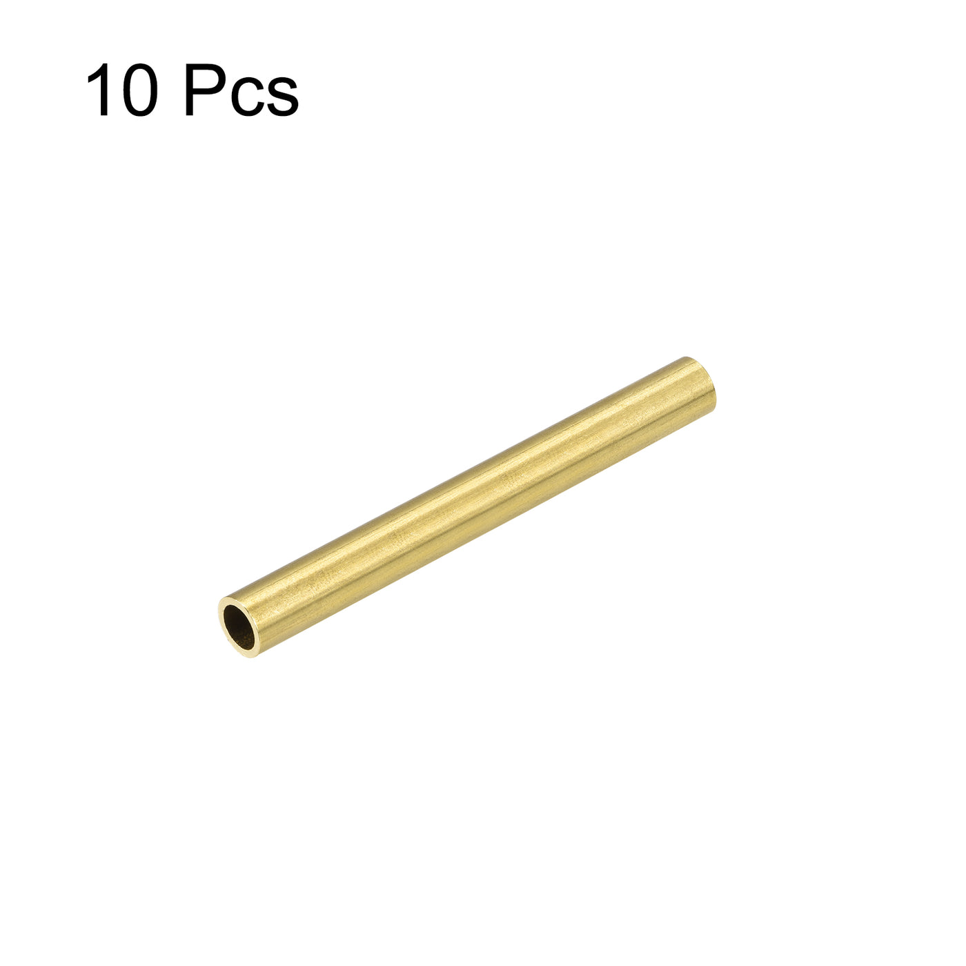 uxcell Uxcell 10Stk. Messingrohr 3,5mm Außendurchmesser 0,5mm Wanddicke 30mm lang Rohr für DIY