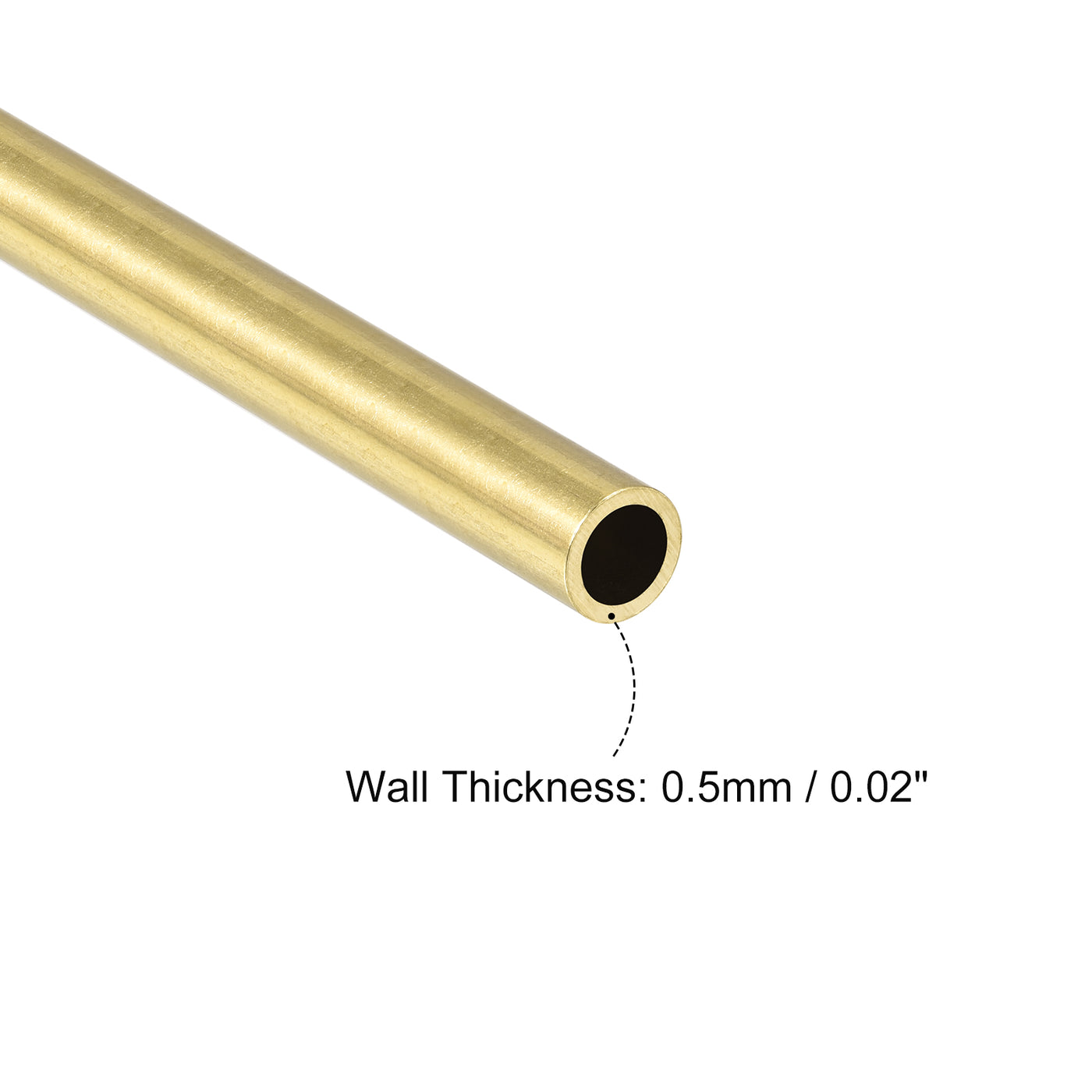 uxcell Uxcell 10Stk. Messingrohr 3,5mm Außendurchmesser 0,5mm Wanddicke 30mm lang Rohr für DIY