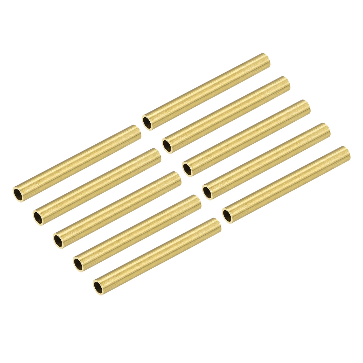 uxcell Uxcell 10Stk. Messingrohr 3,5mm Außendurchmesser 0,5mm Wanddicke 30mm lang Rohr für DIY