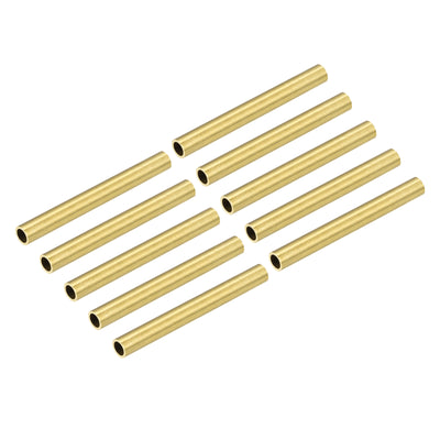 Harfington Uxcell 10Stk. Messingrohr 3,5mm Außendurchmesser 0,5mm Wanddicke 30mm lang Rohr für DIY