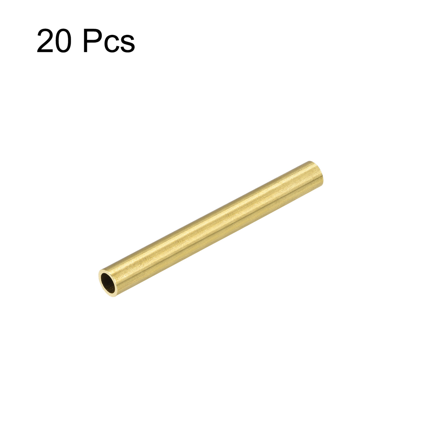 uxcell Uxcell 20Stk. Messingrohr 3,5mm Außendurchmesser 0,5mm Wanddicke 30mm lang Rohr für DIY