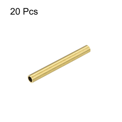 Harfington Uxcell 20Stk. Messingrohr 3,5mm Außendurchmesser 0,5mm Wanddicke 30mm lang Rohr für DIY