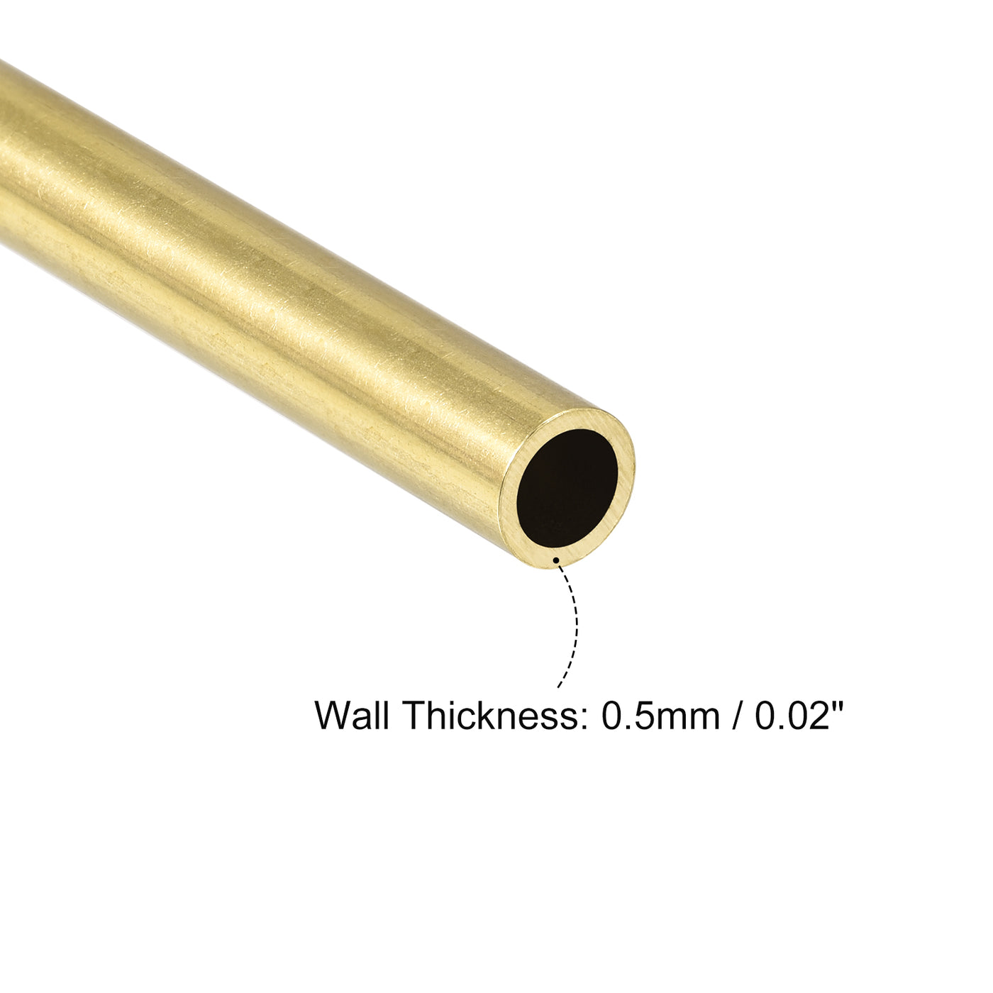 uxcell Uxcell 10Stk. Messingrohr 4,5mm Außendurchmesser 0,5mm Wanddicke 30mm lang Rohr für DIY