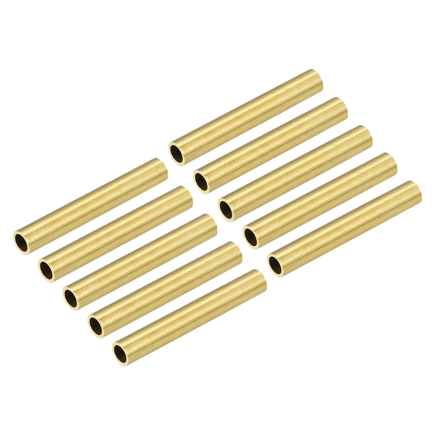 uxcell Uxcell 10Stk. Messingrohr 4,5mm Außendurchmesser 0,5mm Wanddicke 30mm lang Rohr für DIY