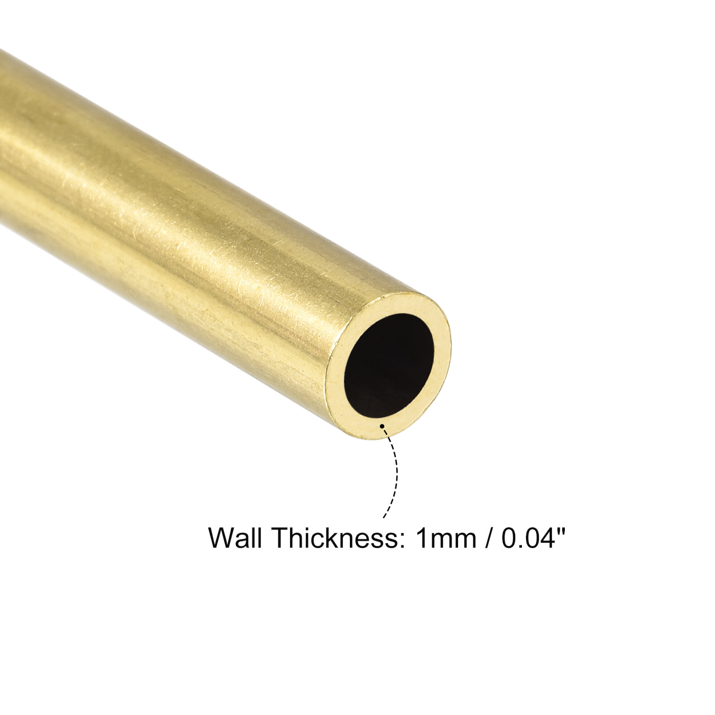 uxcell Uxcell 10Stk. Messingrohr 6,5mm Außendurchmesser 1mm Wanddicke 30mm lang Rohr für DIY