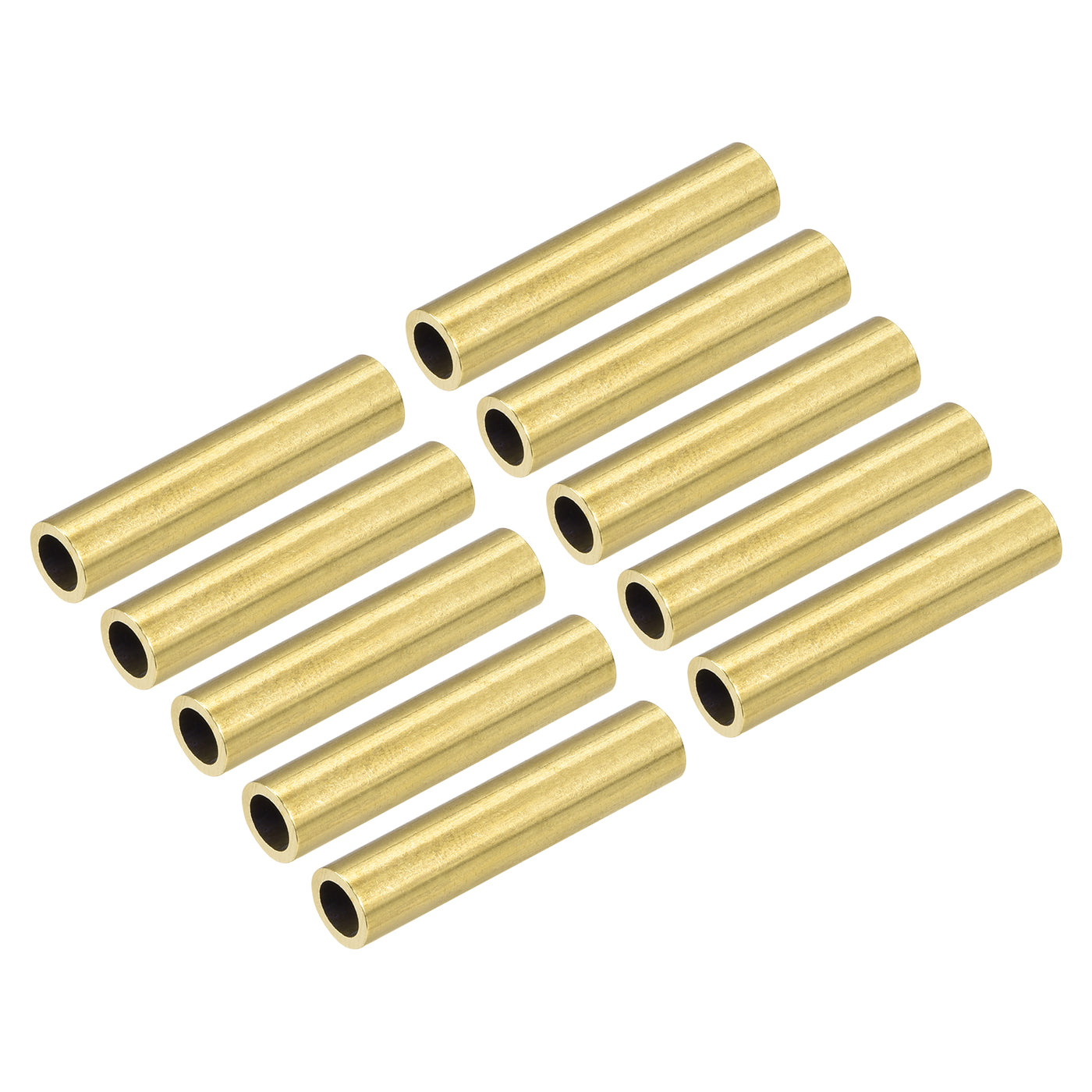 uxcell Uxcell 10Stk. Messingrohr 6,5mm Außendurchmesser 1mm Wanddicke 30mm lang Rohr für DIY