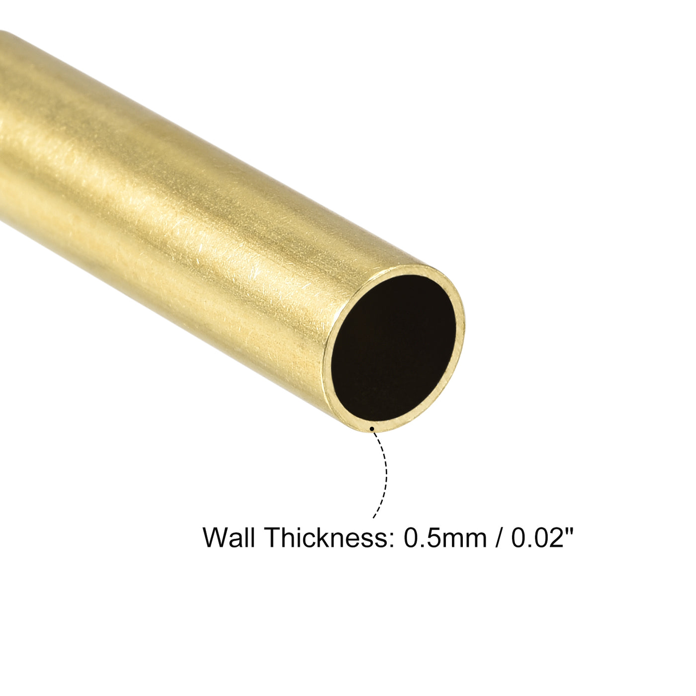 uxcell Uxcell 10Stk. Messingrohr 7,5mm Außendurchm. 0,5mm Wanddicke 30mm lang Rohr für DIY