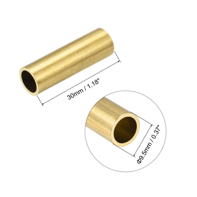 Harfington Uxcell 6Stk. Messingrohr 9,5mm Außendurchm. 1mm Wanddicke 30mm lang Rohr für DIY