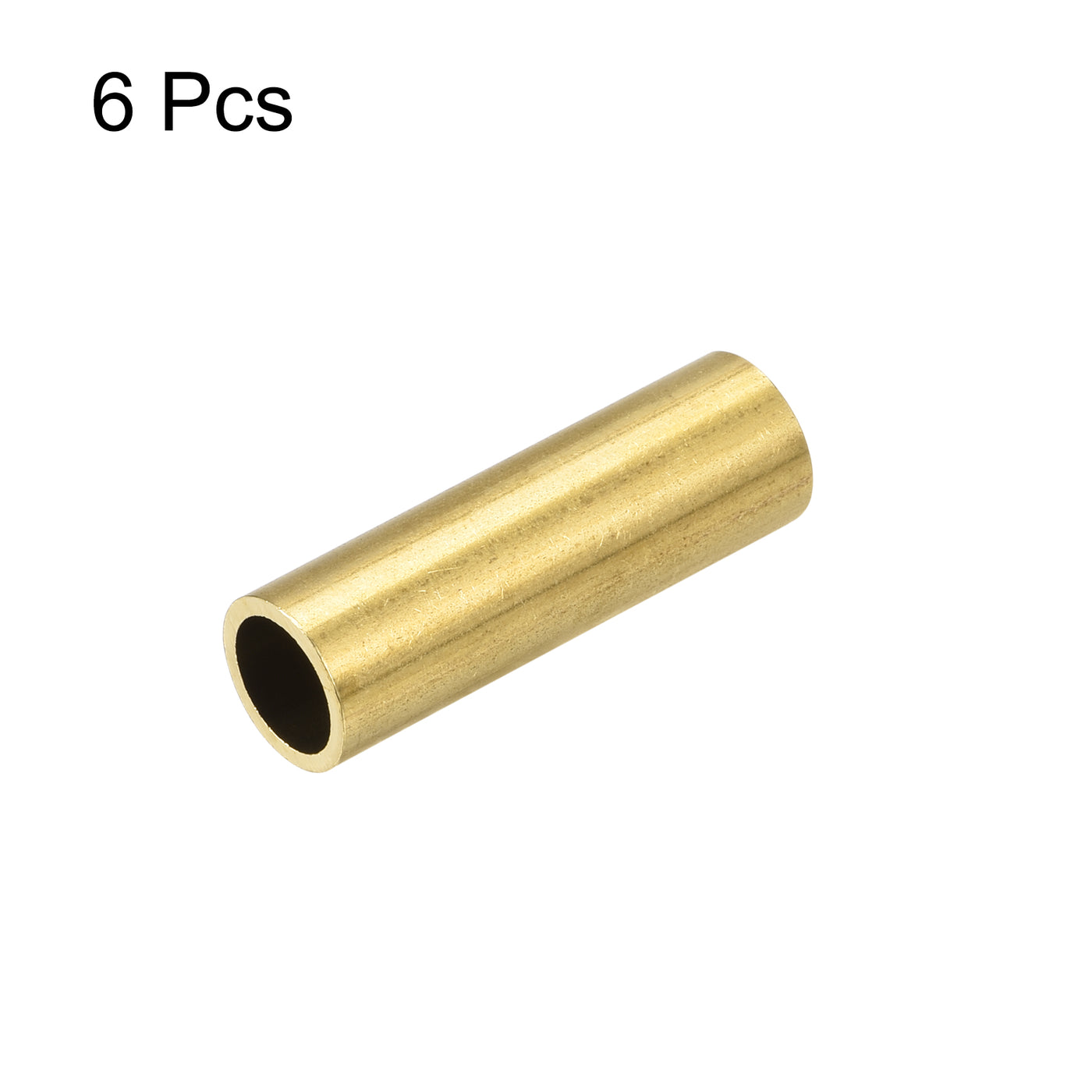 uxcell Uxcell 6Stk. Messingrohr 9,5mm Außendurchm. 1mm Wanddicke 30mm lang Rohr für DIY