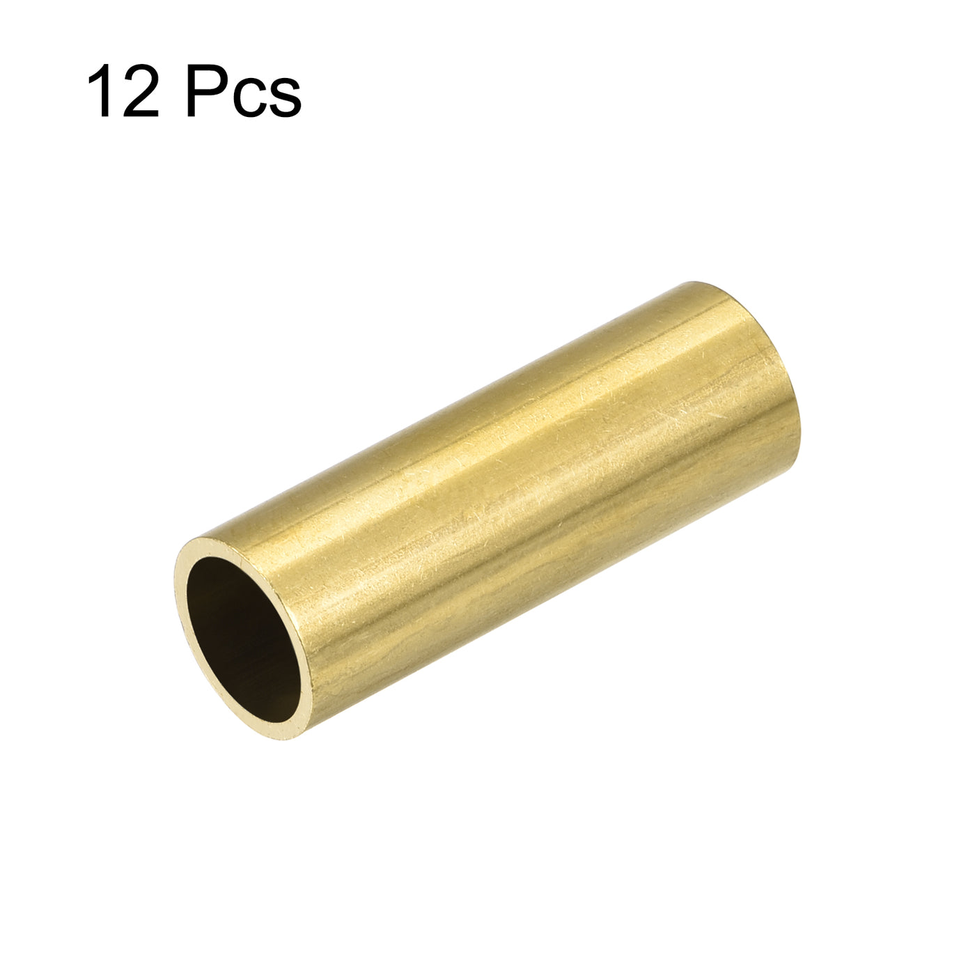 uxcell Uxcell 12Stk. Messingrohr 10,5mm Außendurchm. 1mm Wanddicke 30mm lang Rohr für DIY