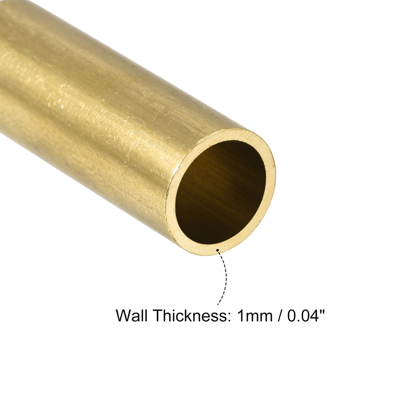 uxcell Uxcell 12Stk. Messingrohr 10,5mm Außendurchm. 1mm Wanddicke 30mm lang Rohr für DIY