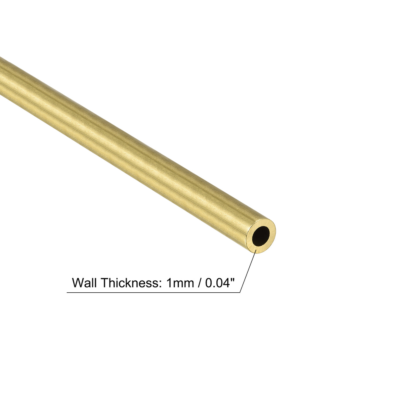 uxcell Uxcell 3 Stk Messing Rundrohr 4mm AD 1mm Wandstärke 200mm Länge Rohrschlauch