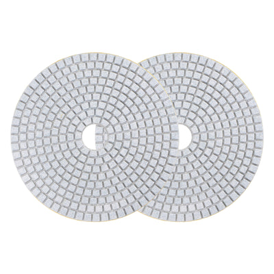 Harfington Uxcell 5-Inch 100 Grits Diamond Polishing Pad Wet/Dry for Stone Concrete Marble 2pcs