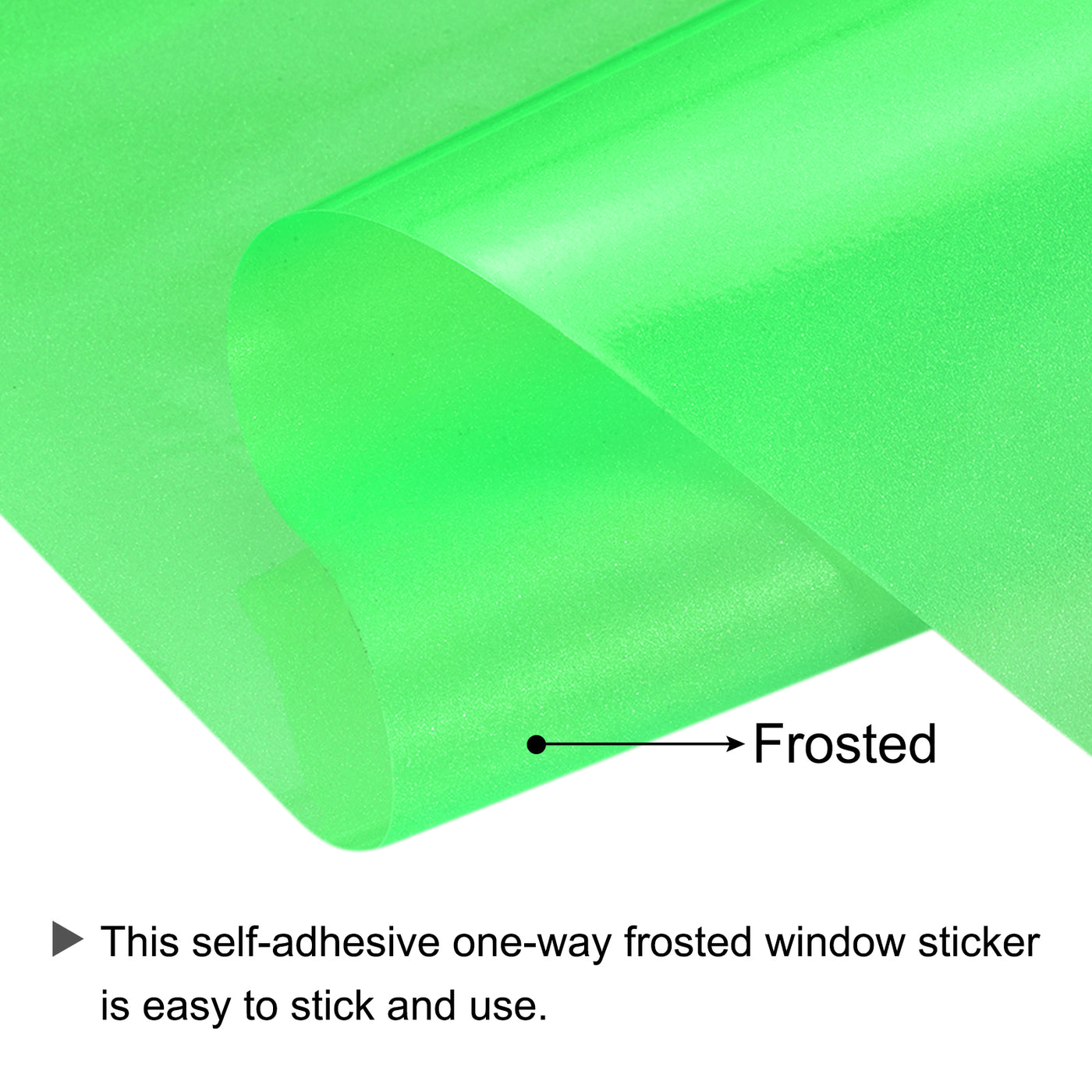 Harfington Window Privacy Film 15.75 Inch x 9.84 Feet Self-Adhesive Sticker Green