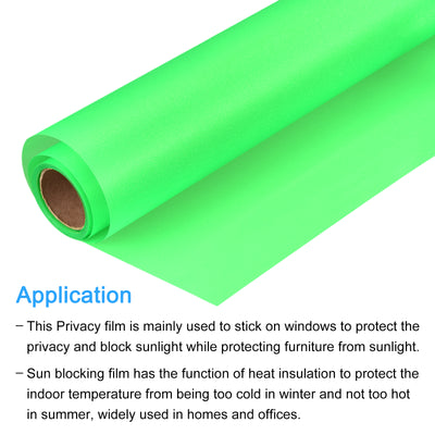 Harfington Window Privacy Film 15.75 Inch x 9.84 Feet Self-Adhesive Sticker Green