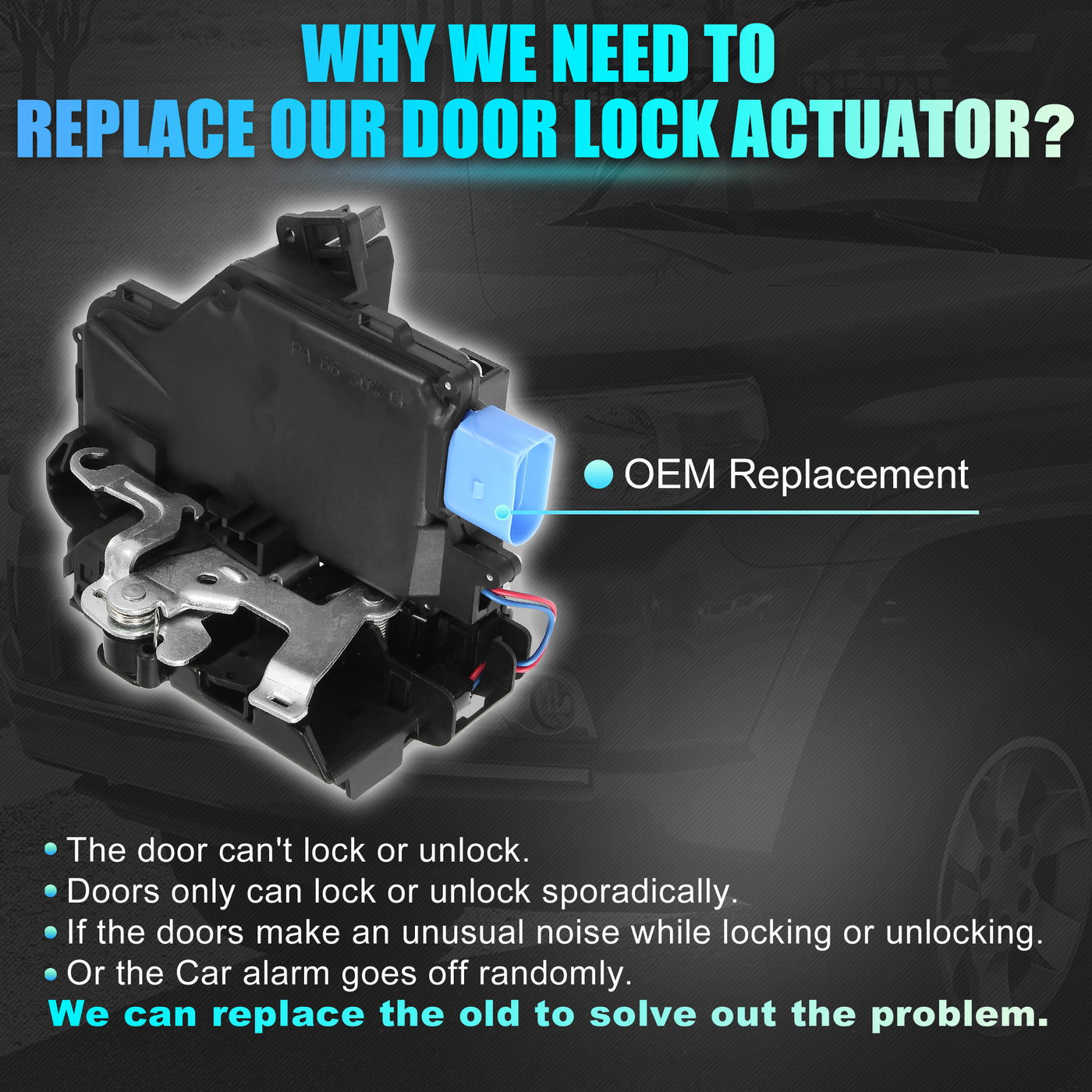 X AUTOHAUX Front Right Door Lock Actuator Mechanism Central Locking for VW Golf MK5 2003-2013 3D1837016AC