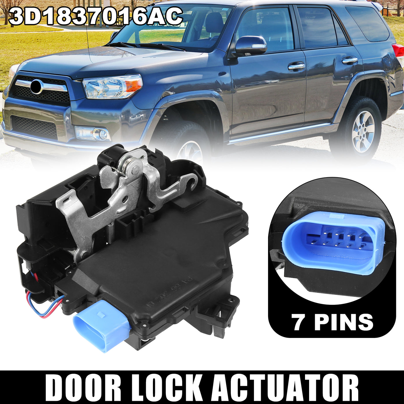 X AUTOHAUX Front Right Door Lock Actuator Mechanism Central Locking for VW Golf MK5 2003-2013 3D1837016AC