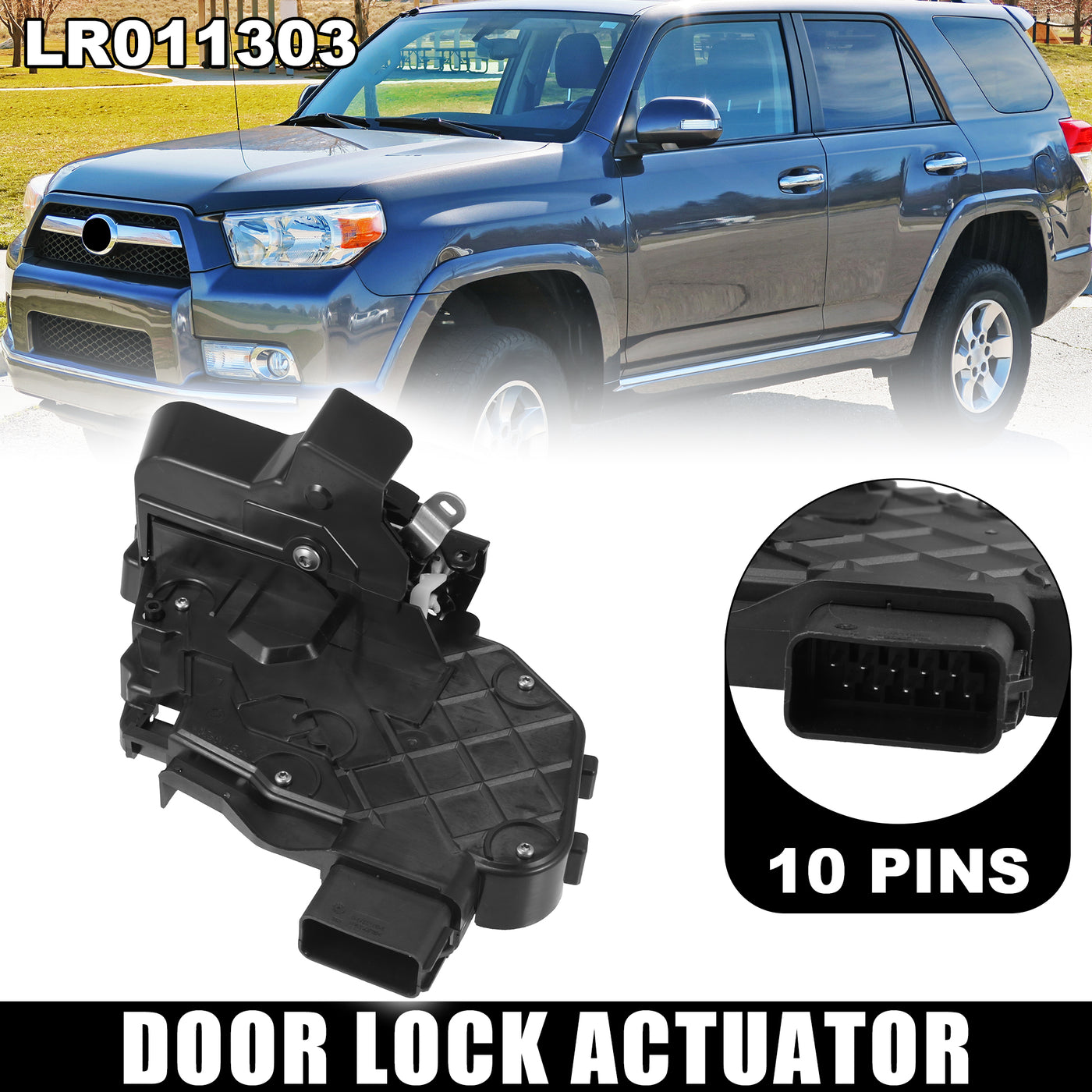 X AUTOHAUX Rear Left Door Lock Actuator Mechanism Central Locking for Land Rover Discovery 2004-2017 LR011303