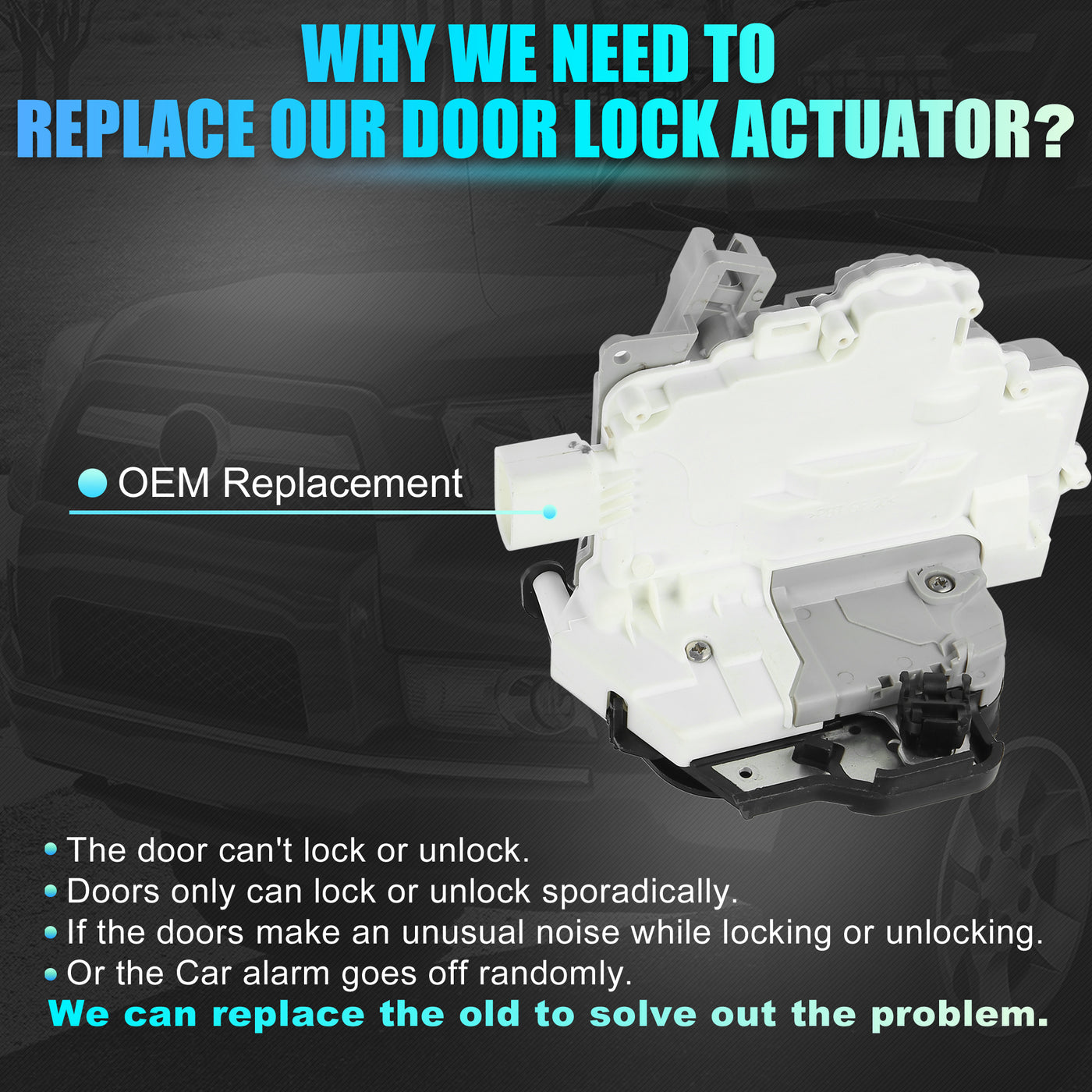 X AUTOHAUX Rear Left Door Lock Actuator Mechanism Central Locking for Audi A3 A6 A8 2002-2013 8E0839015AA