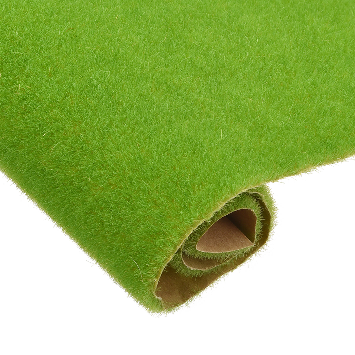 Harfington Artificial Model Grass Mat 10" x 10" Light Green for Garden Lawn Model 2pcs