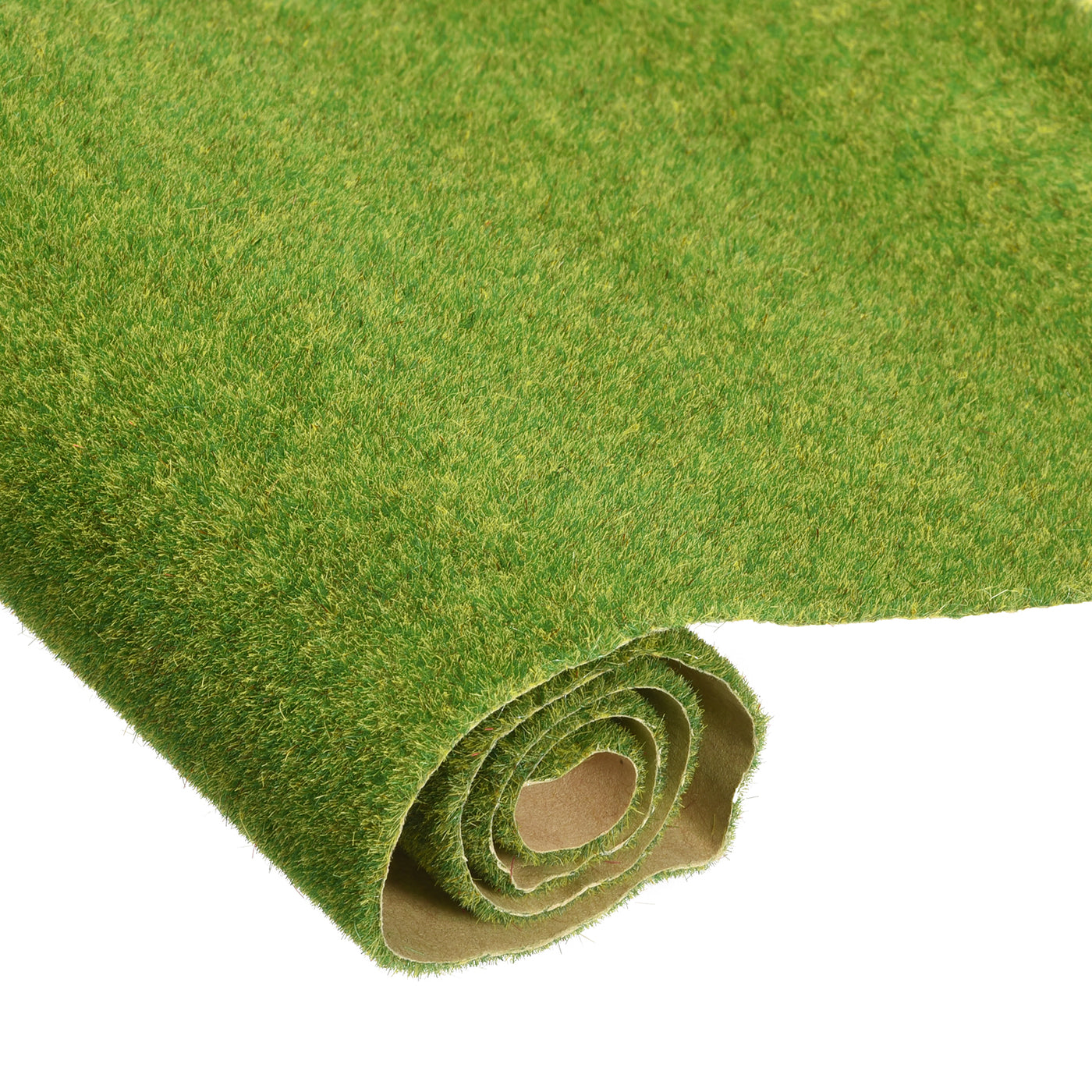 Harfington Artificial Model Grass Mat 10" x 19.7" Yellow Green for Garden Lawn Model