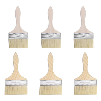 Harfington Uxcell 5Inch & 4Inch Chip Paint Brush Synthetic Bristle with 13mm Thick Handle 6pcs