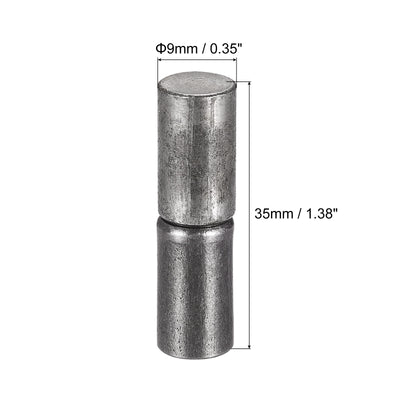 Harfington Uxcell Weld on Barrel Hinges, Male to Female Iron Hinge Pin for Metal Home Gate Door