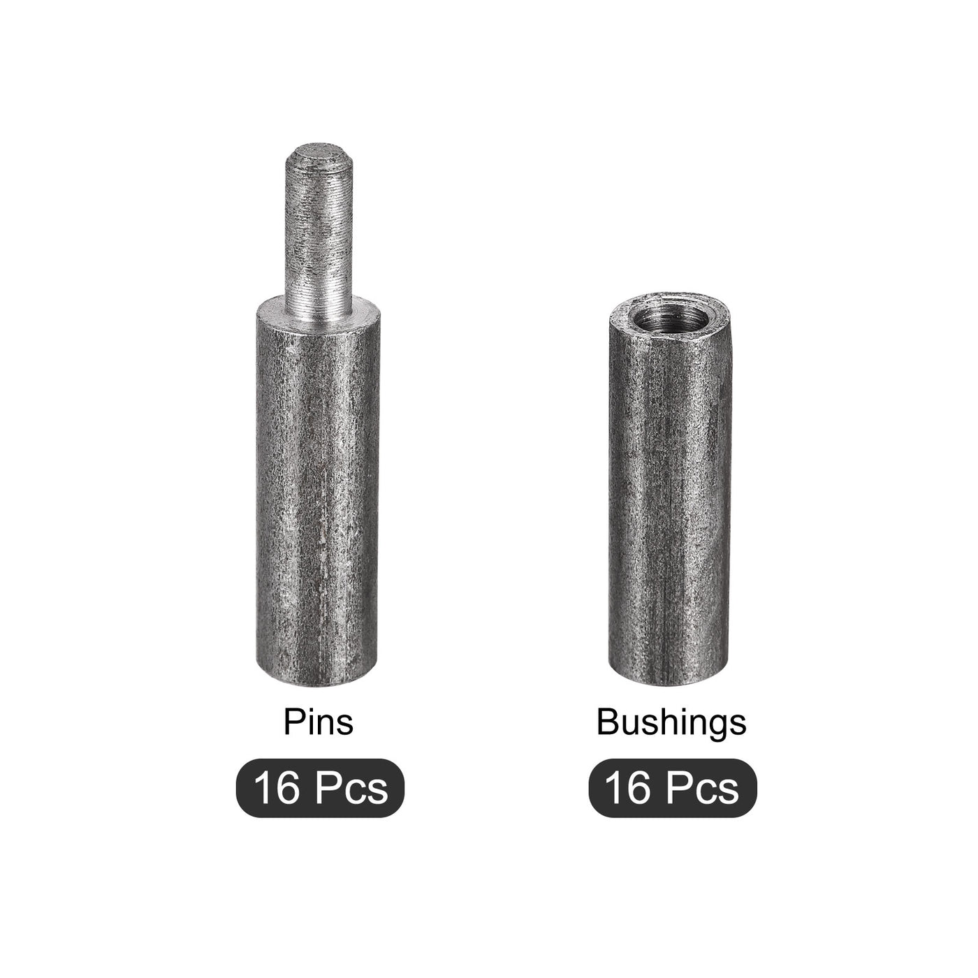 uxcell Uxcell Weld on Barrel Hinges, Male to Female Iron Hinge Pin for Home Gate Door Window