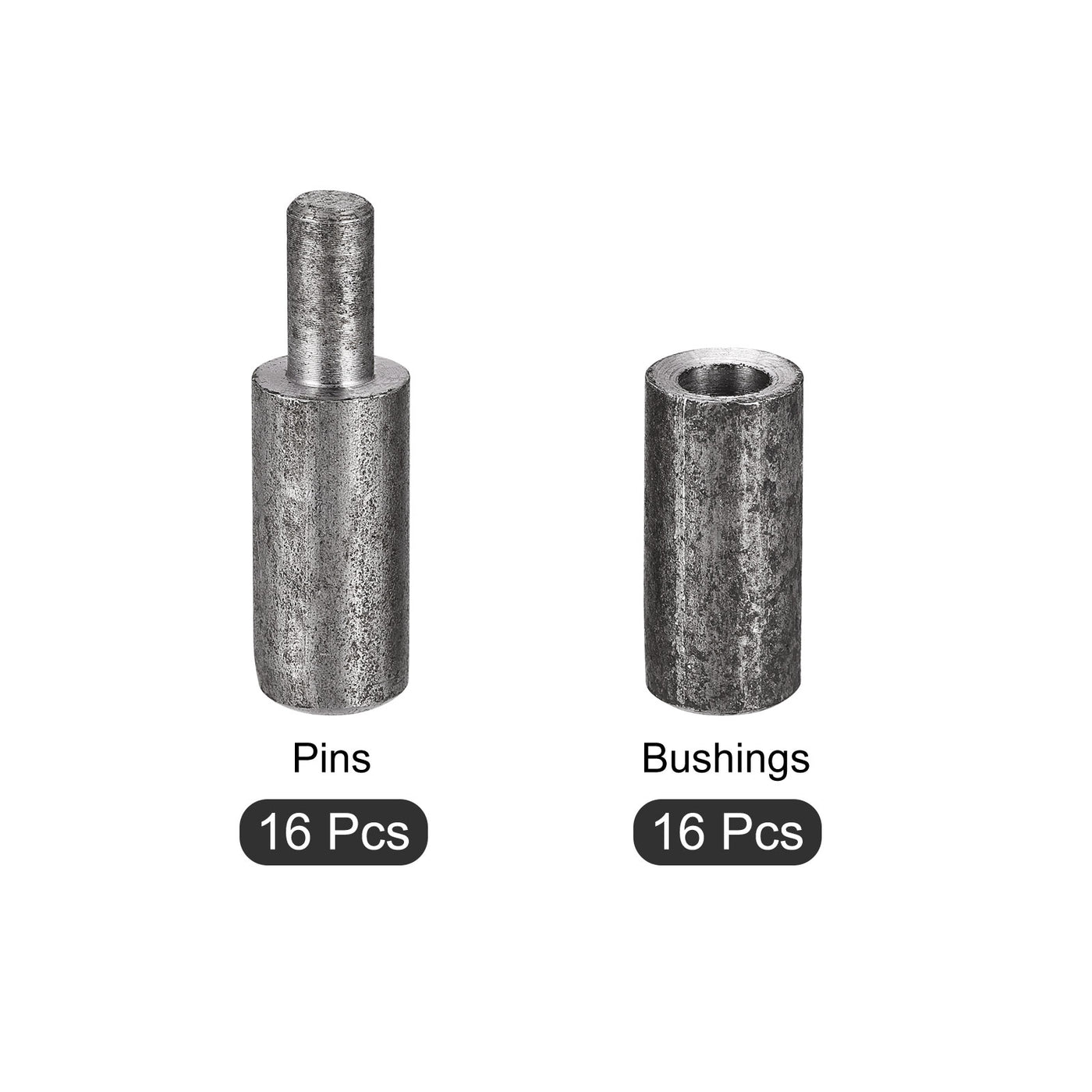 uxcell Uxcell Weld on Barrel Hinges, Male to Female Iron Hinge Pin for Home Gate Door Window