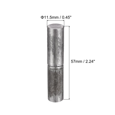 Harfington Uxcell Weld on Barrel Hinges, Male to Female Iron Hinge Pin for Home Gate Door Window